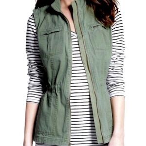 Merona Women’s Utility Vest Olive Green XS